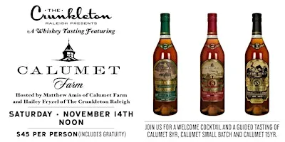 A Bourbon Whiskey Tasting and Cocktail Pairing Featuring Calumet Farms