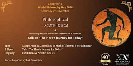 Philosophical Escape Room & Talk on 'The Hero's Journey for Today"