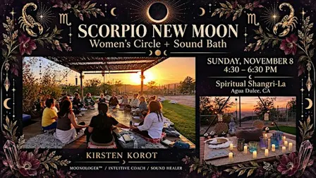 Scorpio New Moon Women’s Circle: Sound Bath + Sisterhood Gathering
