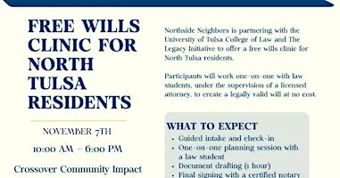 Free Wills Clinic for North Tulsa Residents