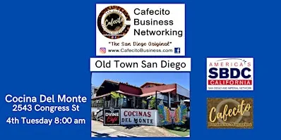 Cafecito Business Networking, Old Town, 4th Tuesday Oct