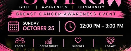 Breast Cancer First Swing w/ Blk Az Golf Club