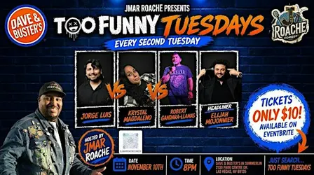 Too Funny Tuesdays: Live Stand-Up Comedy at Dave & Busters (Only $10)