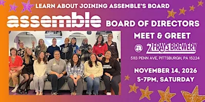 Assemble's Board Meet and Greet at Two Frays