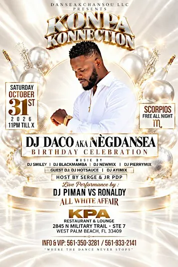DJ DACO AKA NÈGDANSEA BIRTHDAY CELEBRATION | KONPA KONNECTION ALL WHITE