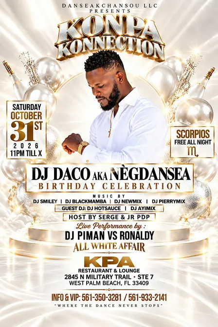 DJ DACO AKA NÈGDANSEA BIRTHDAY CELEBRATION | KONPA KONNECTION ALL WHITE