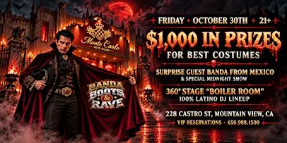 BANDA BOOTS & RAVE HALLOWEEN NIGHTY AT MONTE CARLO NITE CLUB