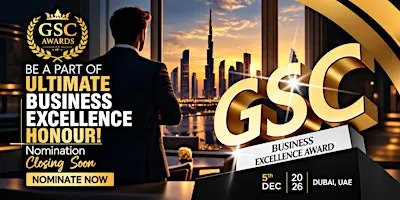 Business Excellence Award 2026 | GSC Dubai