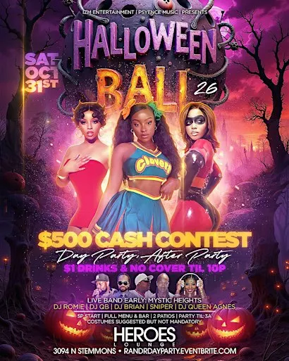 HALLOWEEN BALL | $500 Cash Contest •Day Party •After Party