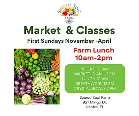 First Sundays Market, Classes, and Farm Lunch