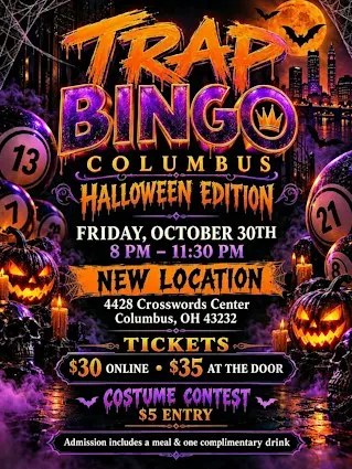 TRAP BINGO COLUMBUS! HALLOWEEN PARTY