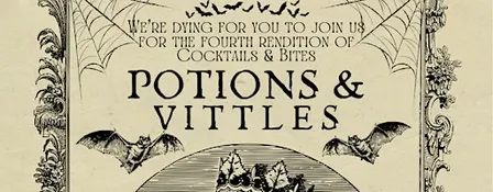 Potions and Vittles: Whiskey Cocktails & Bites Pairing