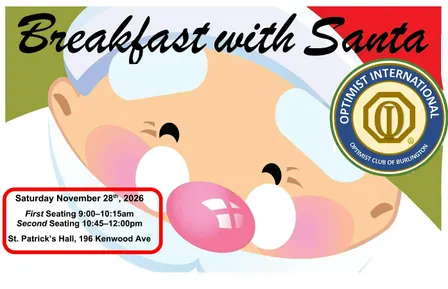 Breakfast with Santa - Hosted By The Optimist Club Of Burlington