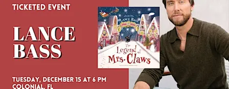 Lance Bass celebrates THE LEGEND OF MRS. CLAWS at B&N Colonial