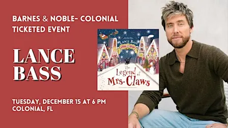 Lance Bass celebrates THE LEGEND OF MRS. CLAWS at B&N Colonial