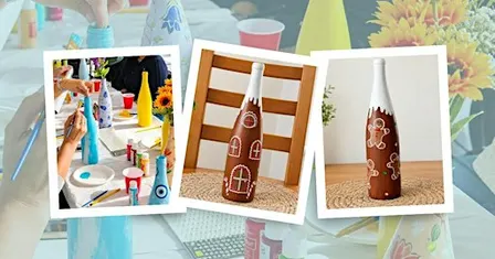 Christmas Bottle Painting