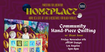 Community Hand-Piece Quilting