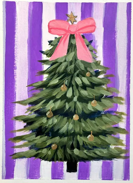 Christmas tree painting workshop with Art by Izzy 8yrs+