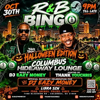 R&B BiNGO Columbus 10/30/26! R&B Vs Trap Bingo W/Comedian THANK YOU CHRIS