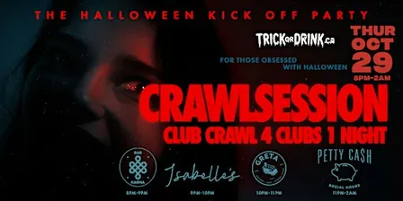 Crawlsession | Toronto Halloween Party 2026 | Club Crawl, Thu Oct 29