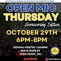 Open Mic Thursday: Homecoming Edition!