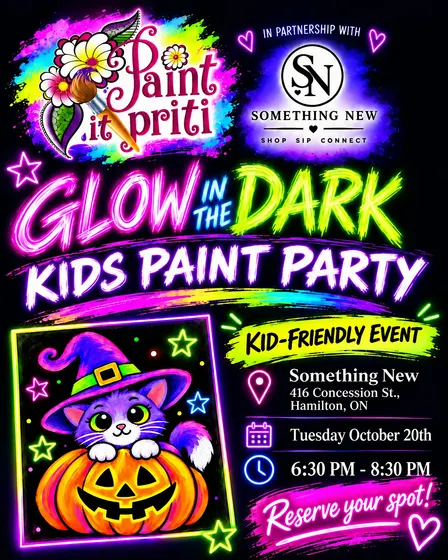 Kids GLOW in the dark Paint Night