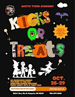 Kick Or Treats  Tiger Ninjas Classes
