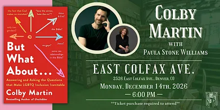 Colby Martin with Paula Stone Williams Live at Tattered Cover Colfax