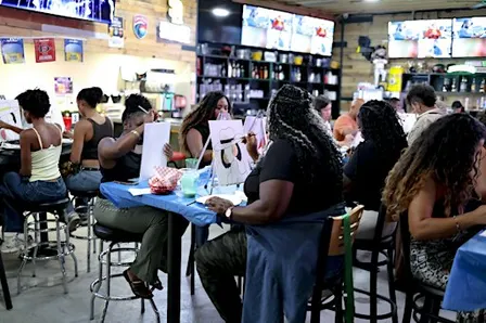 Black & Brown San Diego Paint & Sip