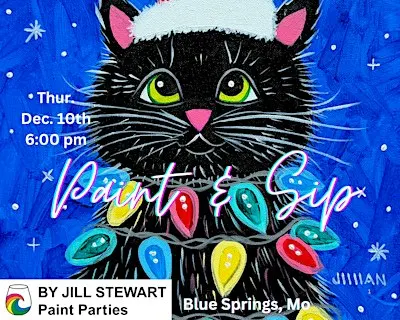 Christmas Cat Paint Party
