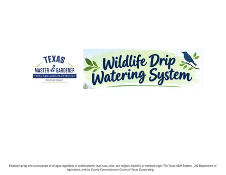 Wildlife Drip Watering System