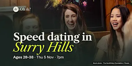 Speed Dating Surry Hills | Ages 28–38 | Thu 5 Nov 2026