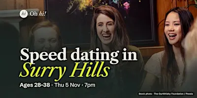 Speed Dating Surry Hills | Ages 28–38 | Thu 5 Nov 2026