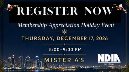 NDIA San Diego's Member Appreciation Holiday Event-ATTENDEE Registration