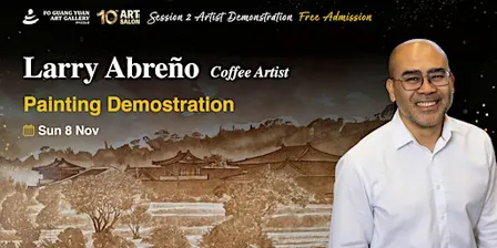 2026 Art Salon Live Demo by Coffee Artist Larry Abreno