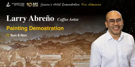 2026 Art Salon Live Demo by Coffee Artist Larry Abreno