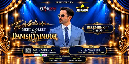MEET & GREET WITH DANISH TAIMOOR