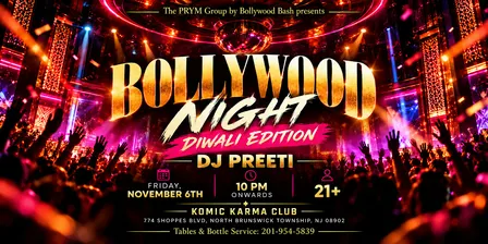 Bollywood Diwali Night Party @ Komic Karma Club, North Brunswick