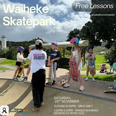 Girls Skate NZ Skateboarding Lessons - Waiheke Skatepark