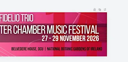 Fidelio Trio Winter Chamber Music Festival 2026
