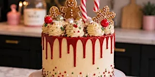 Christmas Cake-  Stapeln, Einstreichen, dekorieren