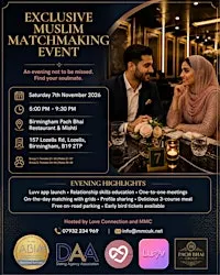 Exclusive Muslim Matchmaking Event