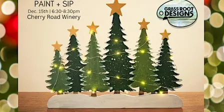Light Up Tree Farm Paint + Sip | Cherry Road Winery