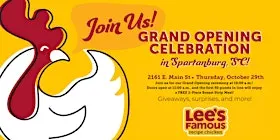 Grand Opening of the NEW Lee's Famous Recipe® Chicken in Spartanburg, SC!