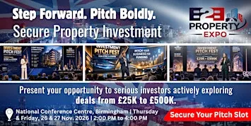Property Expo 2026 | Join Us As  Investment Pitch Fest