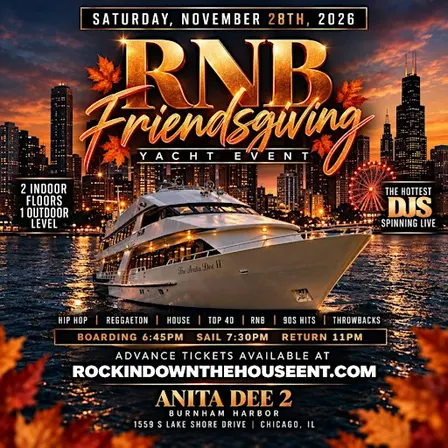 RNB Friendsgiving Yacht Party (3Levels Indoor/Outdoor) Chicago