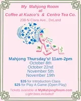 Play an American Mahjong Game (Open Play) at Coffee at Kuzco's