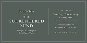 The Surrendered Mind Book Launch with Hannah Stevens