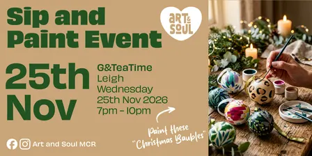 Sip and Paint Event at G&TeaTime, Leigh