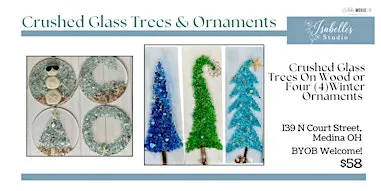 Crushed Glass Winter Trees or Ornaments
